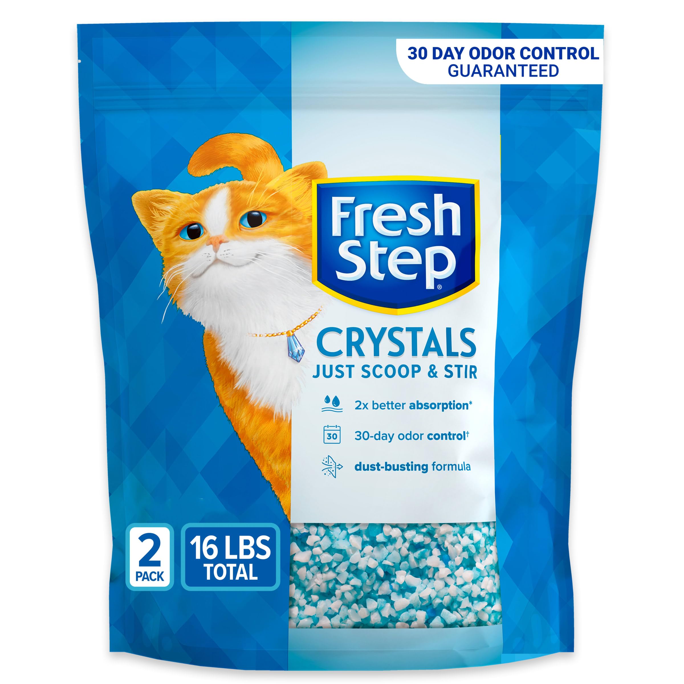 Foto 1 | Arena Para Gatos Fresh Step Crystals Perfumada, 3,6 Kg, Paquete De 2 - Venta Internacional.