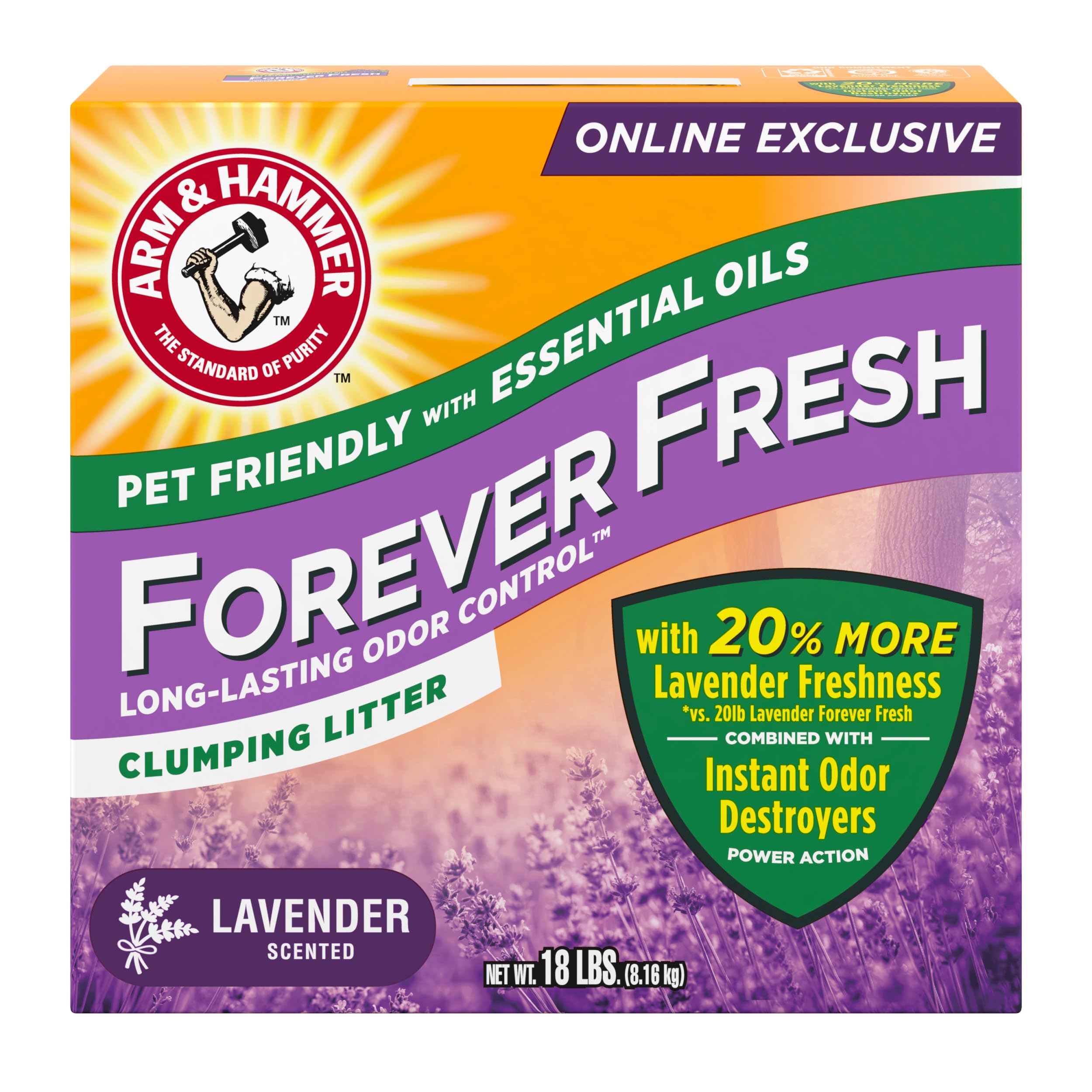 Foto 2 pulgar | Arena Para Gatos Arm & Hammer Forever Fresh Lavender, 8,16 Kg - Venta Internacional.
