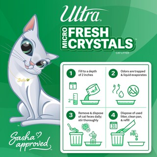 Foto 5 | Arena Para Gatos Ultra Fresh Con Microcristales Perfumados, 2,27 Kg, 99,9%, Libre De Polvo - Venta Internacional.