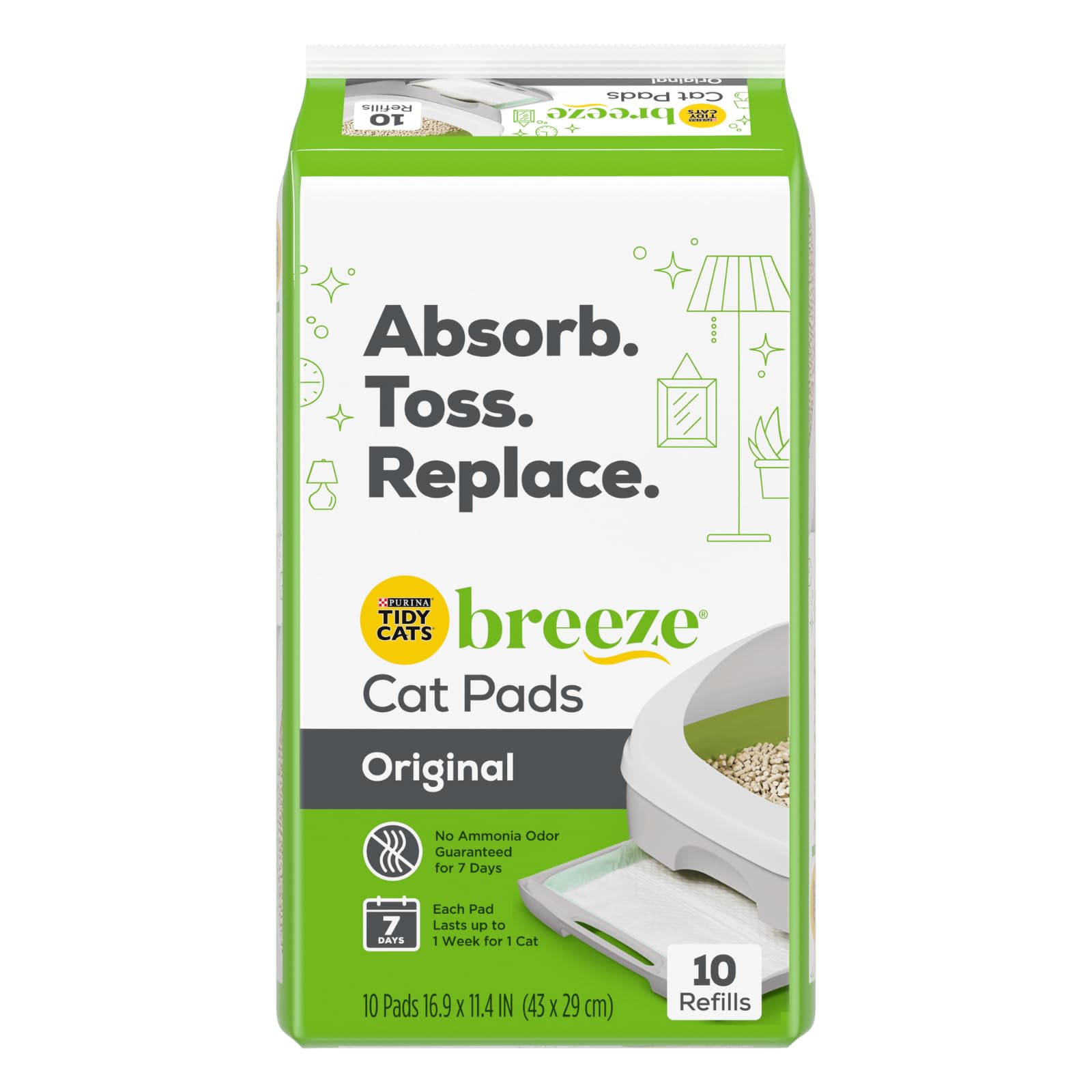 Foto 2 pulgar | Almohadillas Para Gatos Purina Tidy Cats Breeze, 40 Unidades (paquete De 4) - Venta Internacional.