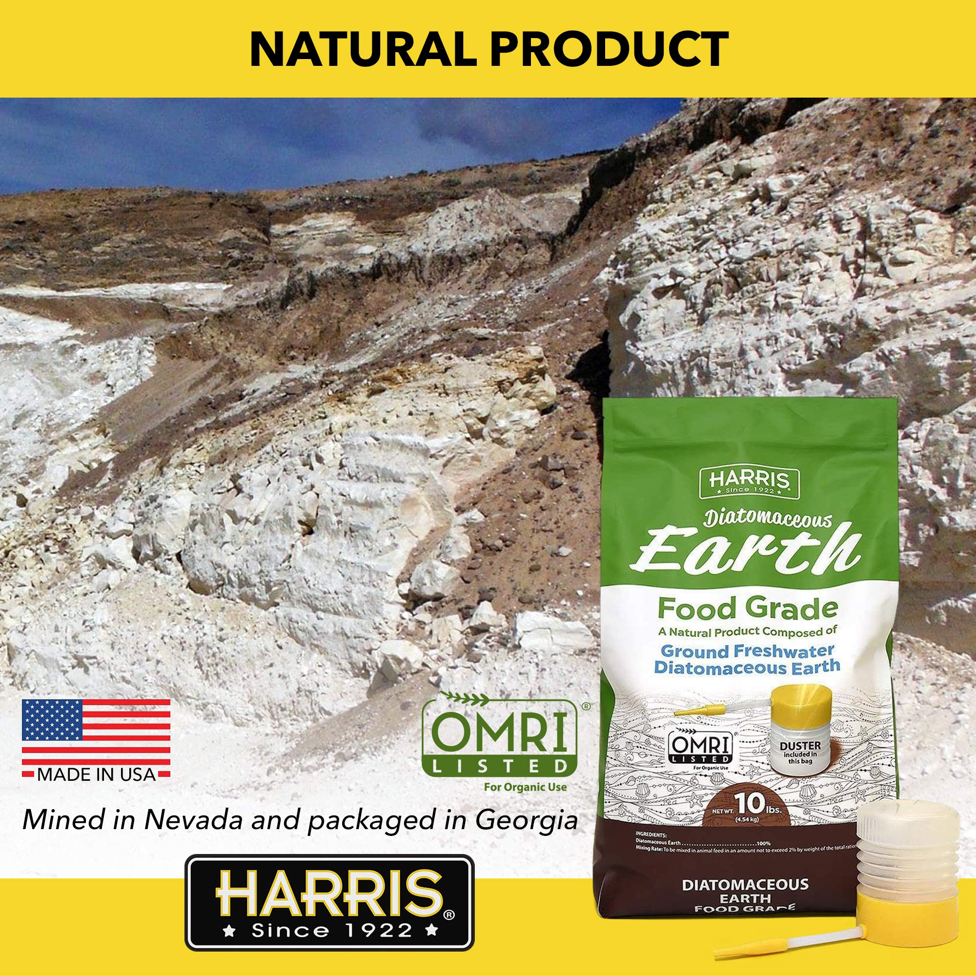 Foto 3 pulgar | Diatomaceous Earth Harris  Apto Para Uso Alimentario  4 54 Kg  Con Plumero En Polvo - Venta Internacional.