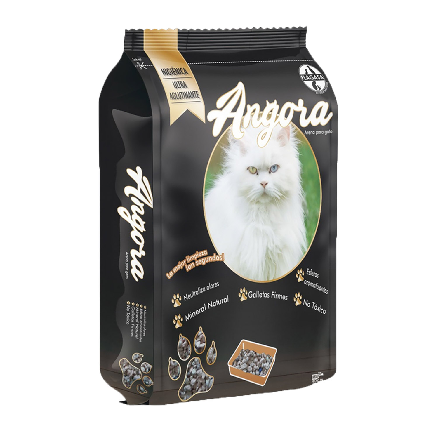 Foto 2 pulgar | Arena Para Gato Angora Super Premium Olor Lavanda 3kg