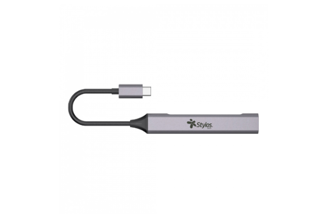Foto 3 | Stylos Hub Usb-c - Usb-a 2.0, Usb-a 3.1, 480 Mbit/s Gris Oscuro