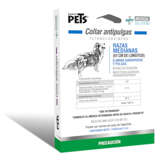 Foto 1 | Collar Antipulgas y Garrapatas para Perro Fancy Pets Medical Solutions FL3603 color Blanco
