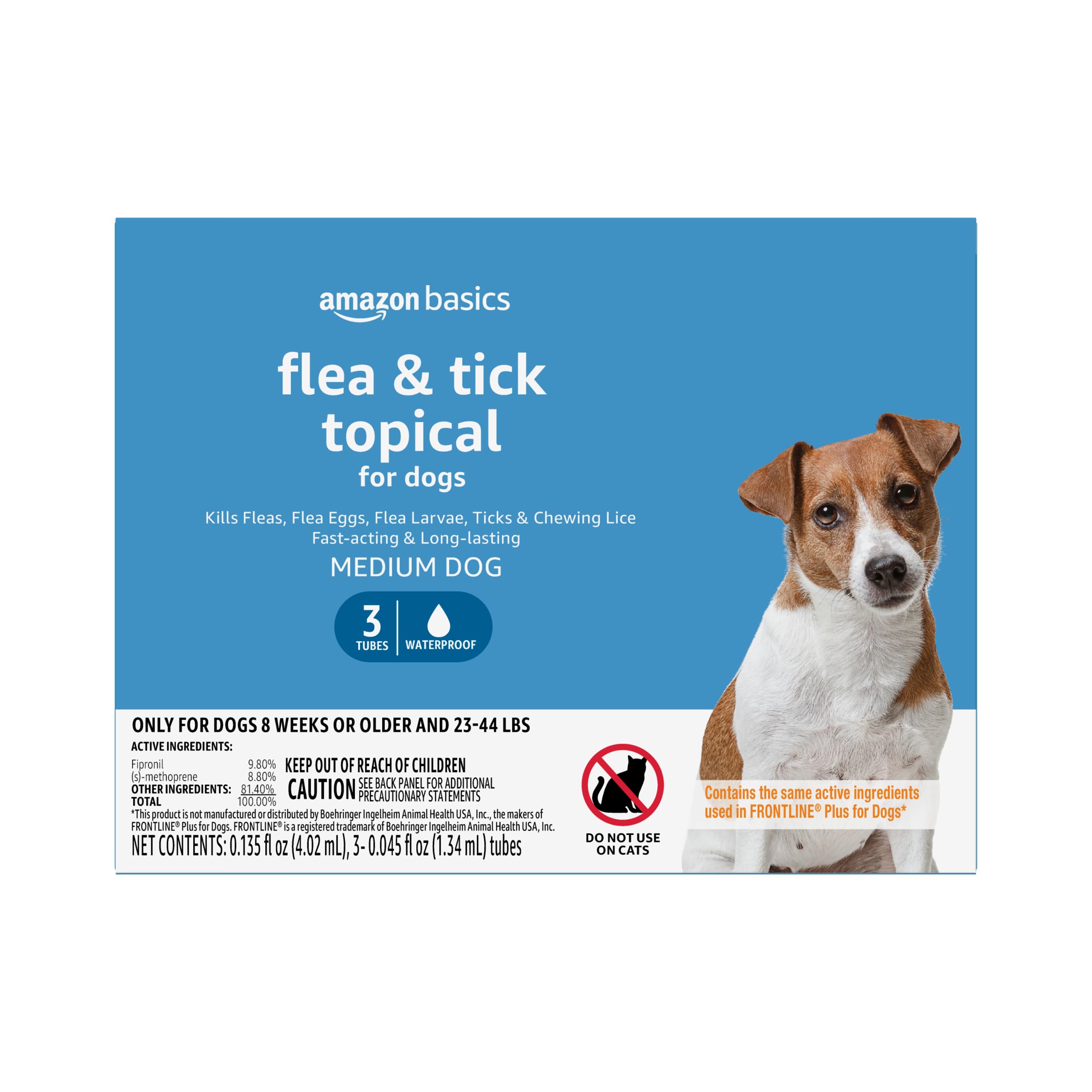Foto 2 pulgar | Tratamiento Tópico Contra Pulgas Y Garrapatas Para Perros Medianos Amazon Basics - Venta Internacional.