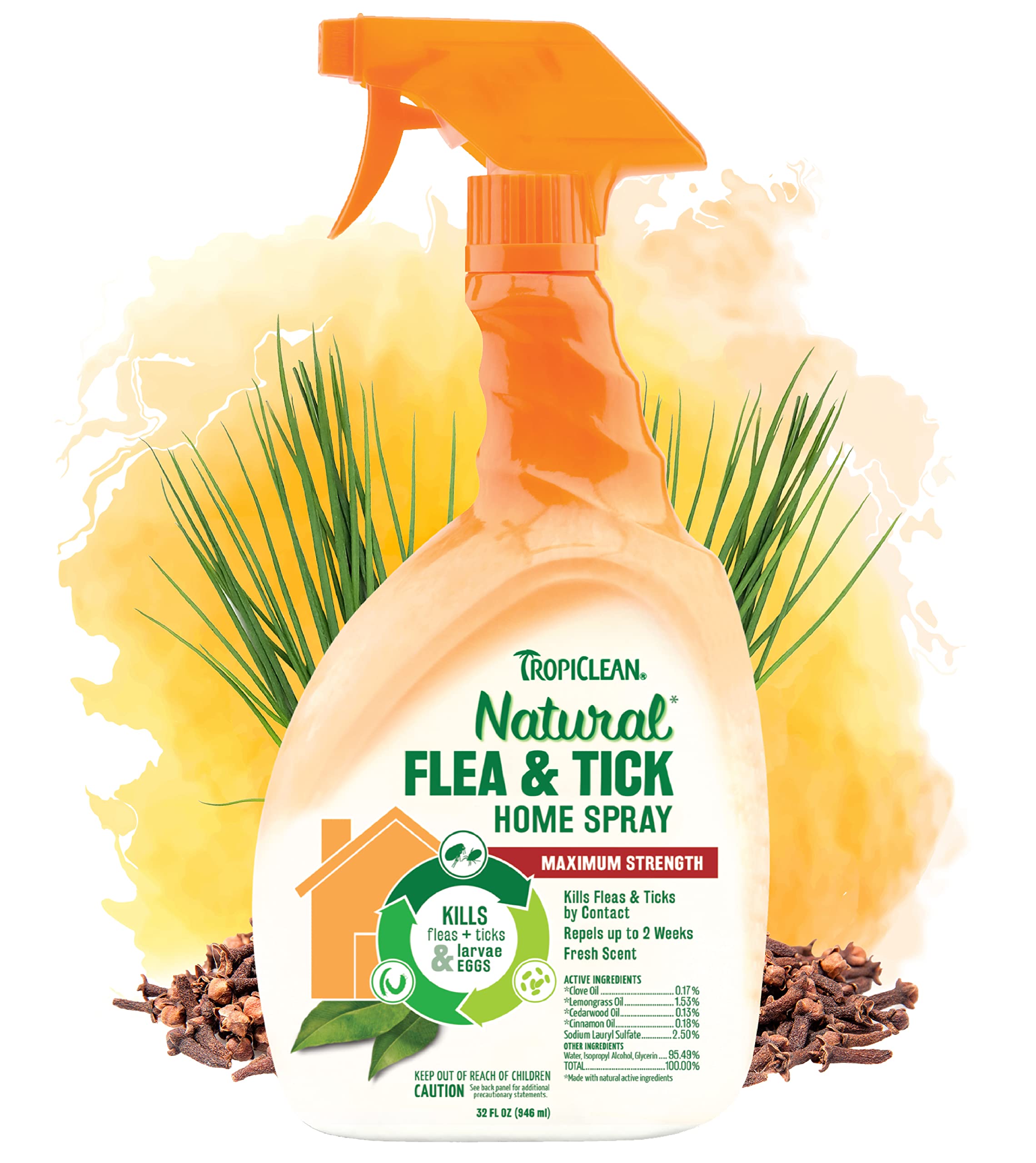 Foto 1 | Spray Casero Para Pulgas Y Garrapatas Tropiclean Natural, 32 Onzas, Para Perros - Venta Internacional.