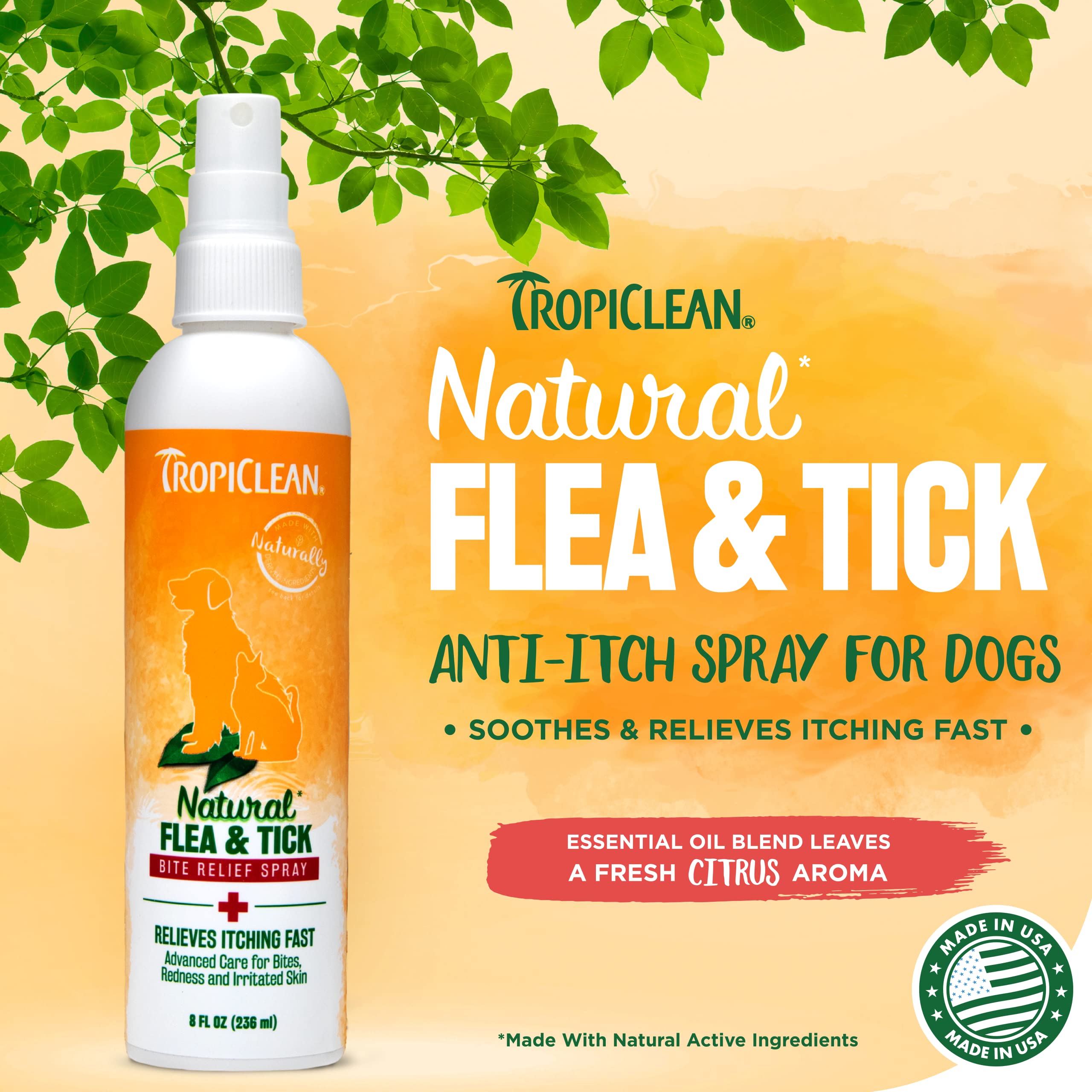 Foto 3 pulgar | Spray Para Aliviar Las Picaduras De Pulgas Y Garrapatas Tropiclean, 240 Ml, Para Perros - Venta Internacional.