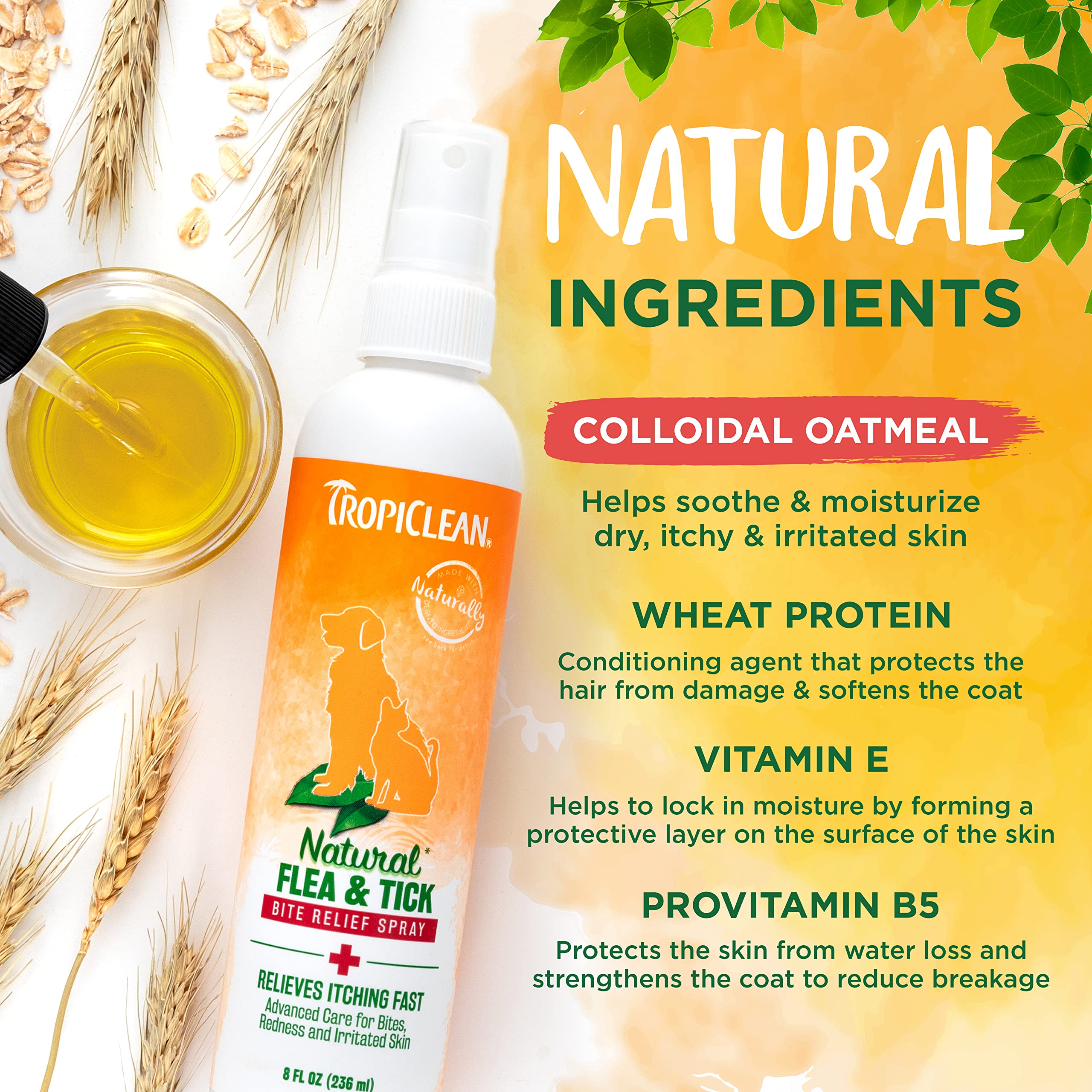 Foto 4 pulgar | Spray Para Aliviar Las Picaduras De Pulgas Y Garrapatas Tropiclean, 240 Ml, Para Perros - Venta Internacional.