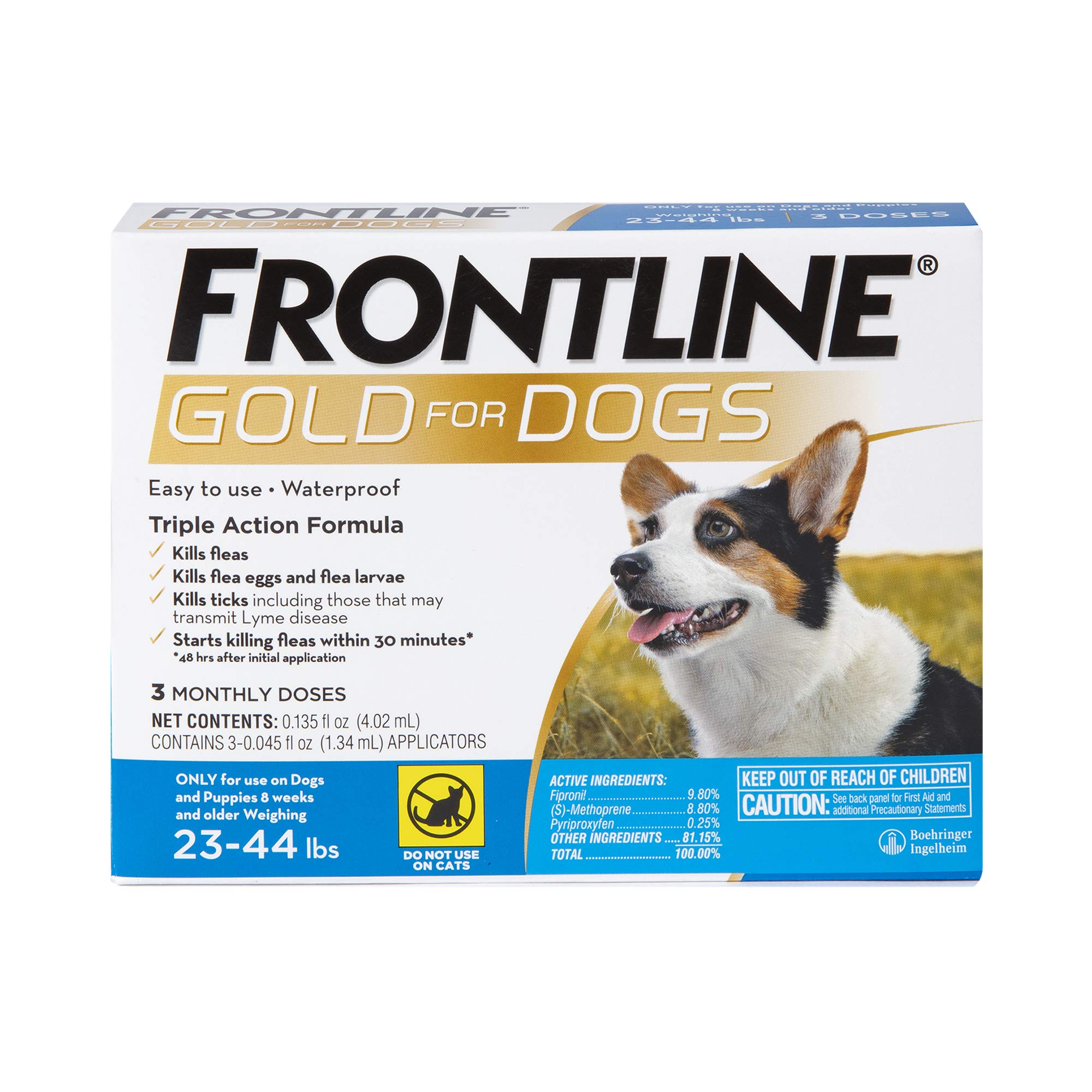 Foto 2 pulgar | Tratamiento Antipulgas Y Garrapatas Frontline Gold Para Perros Medianos - Venta Internacional.