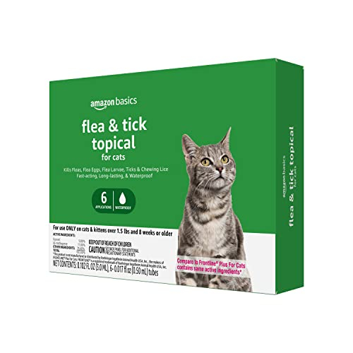 Foto 2 pulgar | Tratamiento Antipulgas Y Garrapatas Para Gatos Amazon Basics, 0,7 A 0,8 Kg, 6 Unidades - Venta Internacional.