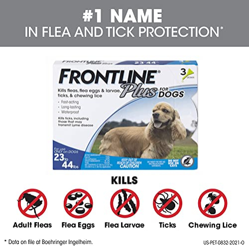 Foto 3 pulgar | Tratamiento Contra Pulgas Y Garrapatas Frontline Plus Para Perros Medianos - Venta Internacional.