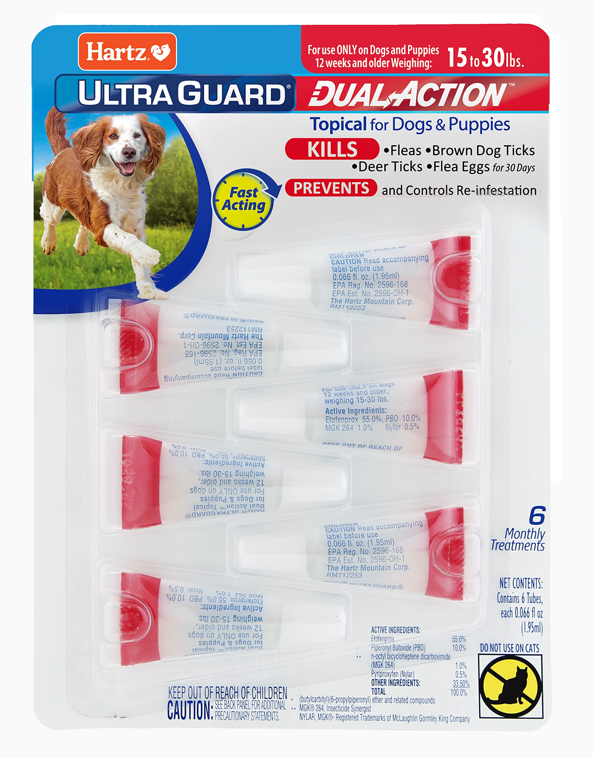 Foto 2 pulgar | Tratamiento Tópico Para Pulgas Y Garrapatas Hartz Ultraguard Para Perros - Venta Internacional.