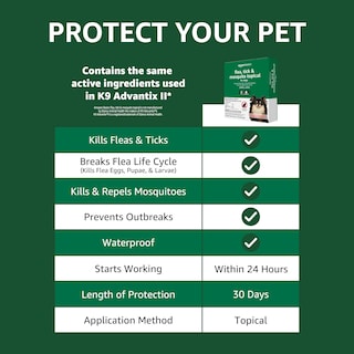Foto 6 | Tópico Antipulgas, Garrapatas Y Mosquitos Para Perros Pequeños Amazon Basics - Venta Internacional.