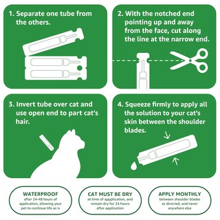 Foto 3 | Tratamiento Tópico Contra Pulgas Y Garrapatas Para Gatos Amazon Basics - Venta Internacional.