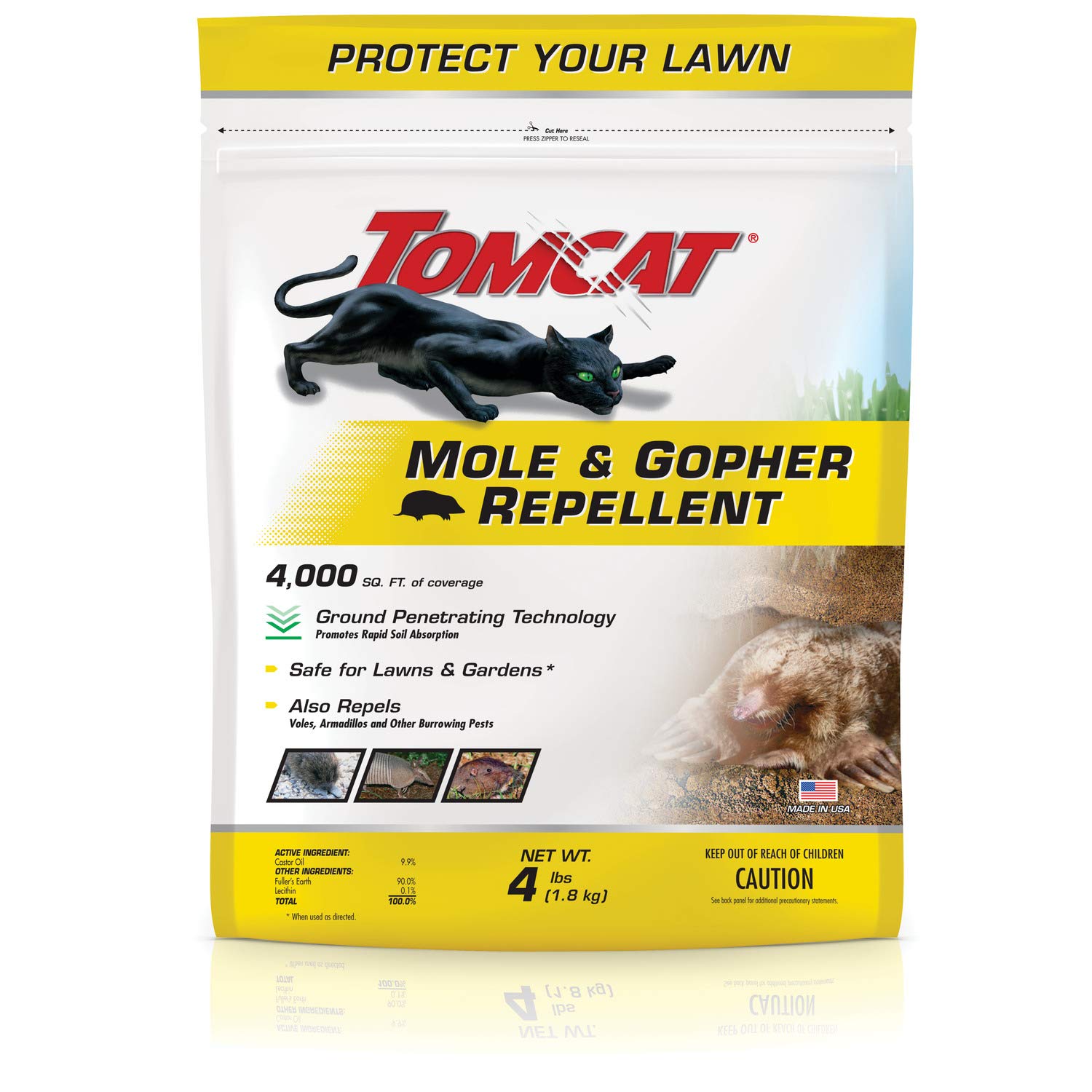 Foto 1 | Gránulos Repelentes Para Lunares Y Tuzas, Aceite De Ricino Tomcat, 1,8 Kg - Venta Internacional.