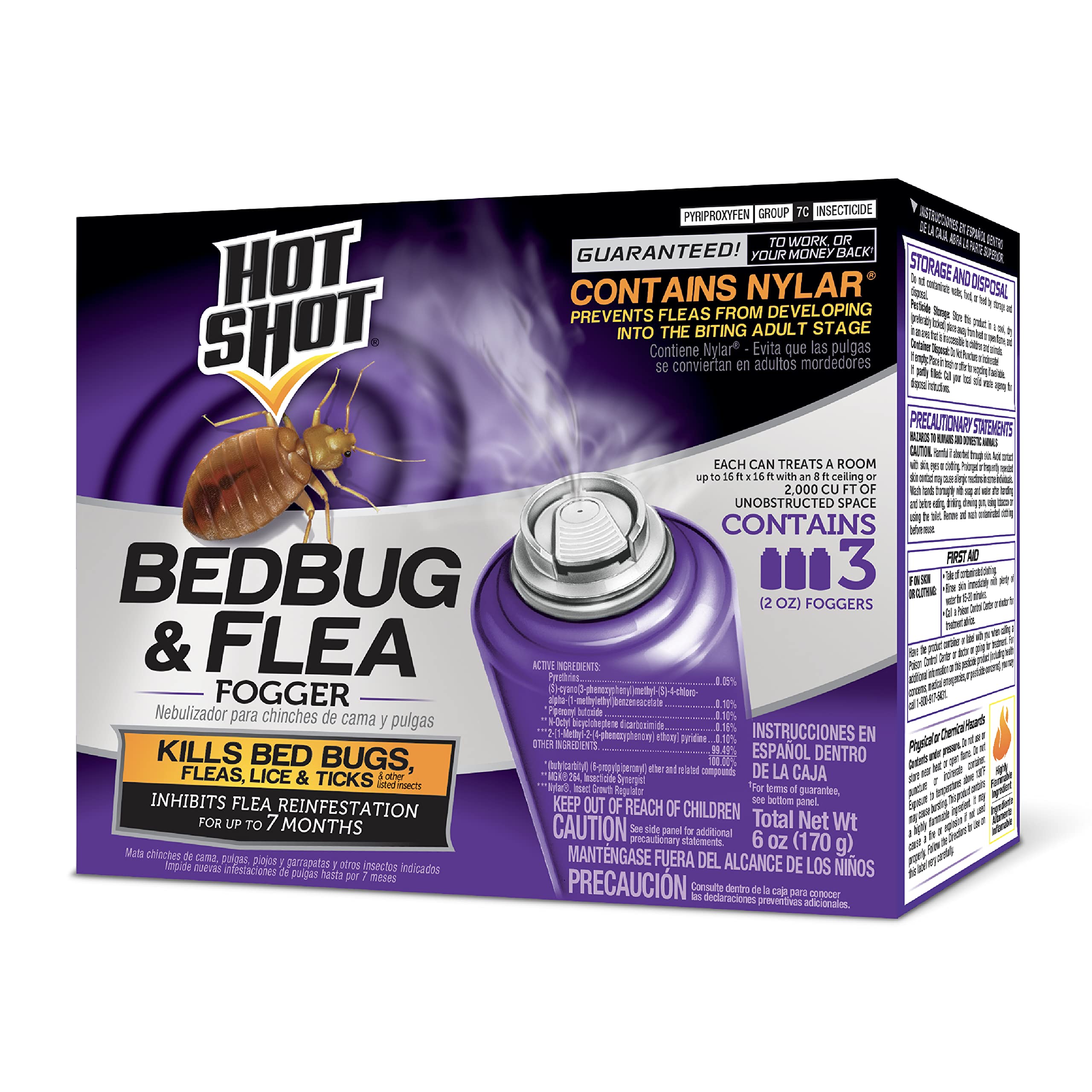 Foto 2 pulgar | Fogger Hot Shot Bed Bugs & Flea, 3 Unidades (paquete De 1) - Venta Internacional.