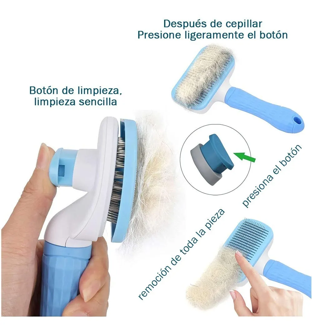 Foto 4 pulgar | Cepillo Deslanador de Pelo para Mascota Malubero color Azul para Aseo Limpieza