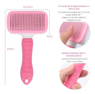Foto 3 | Cepillo Deslanador de Pelo para Mascota Malubero color Rosa de Aseo Limpieza