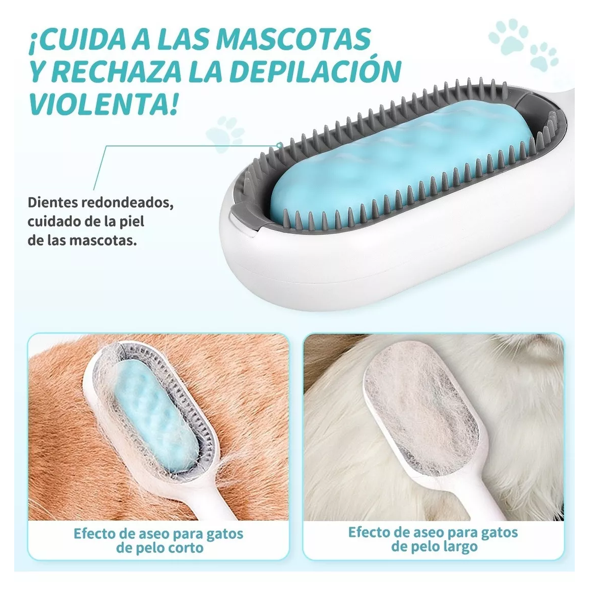 Foto 3 pulgar | Cepillo Deslanador de Pelo para Mascota para Perro o Gato de Aseo Verde Con Blanco