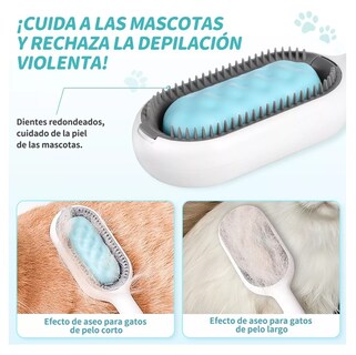 Foto 2 | Cepillo Deslanador de Pelo para Mascota para Perro o Gato de Aseo Verde Con Blanco