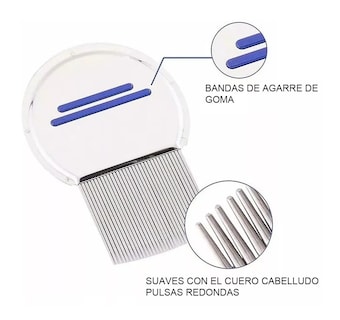 Foto 6 | Peine contra Piojos y Liendres Belug color Plata de Acero Inoxidable 2 Piezas