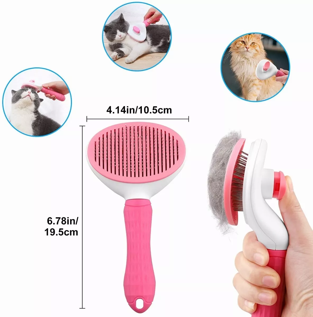 Foto 5 pulgar | Cepillo Deslanador BELUG para Mascota Rosa
