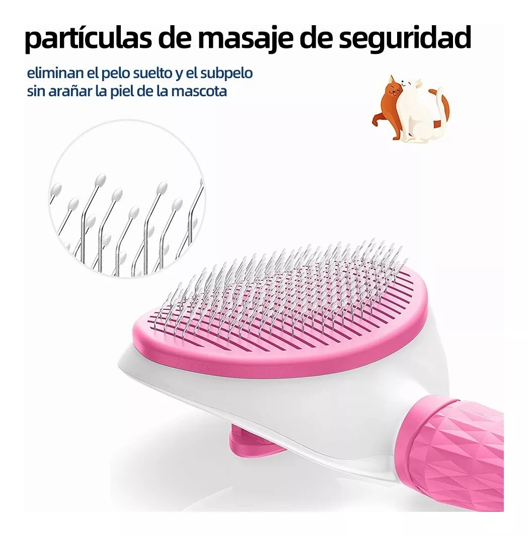 Foto 6 pulgar | Cepillo Deslanador BELUG para Mascota Rosa