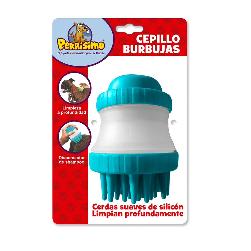 Foto 2 pulgar | Perrísimo Cepillo Dispensador De Shampoo Para Baño Mascotas