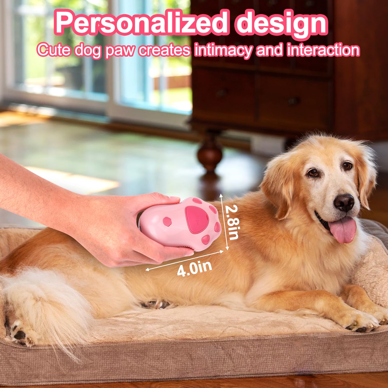 Foto 3 pulgar | Cepillo De Aseo Para Mascotas Mity Rain Pink Paws, Autolimpiante, Con Vapor - Venta Internacional.