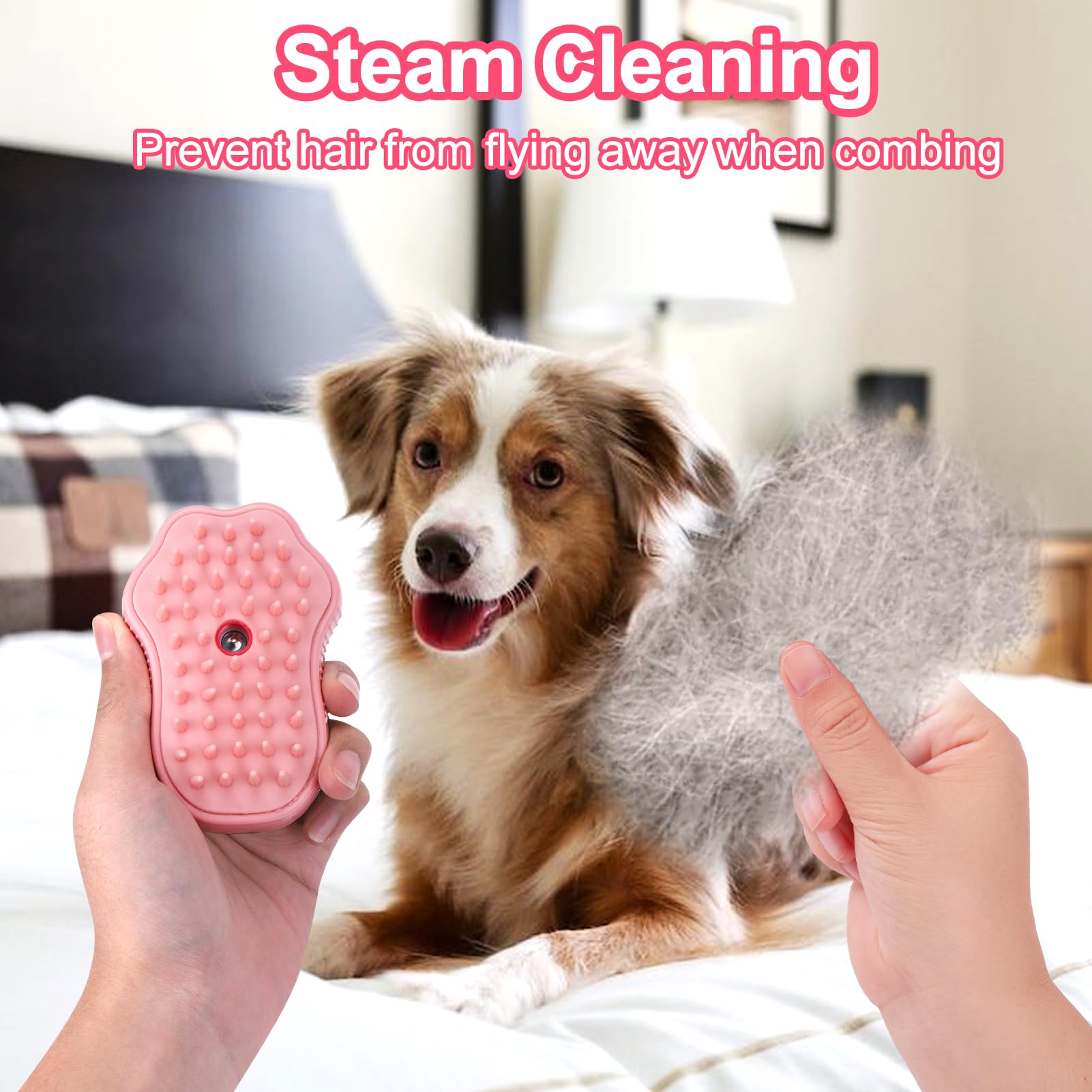 Foto 5 pulgar | Cepillo De Aseo Para Mascotas Mity Rain Pink Paws, Autolimpiante, Con Vapor - Venta Internacional.