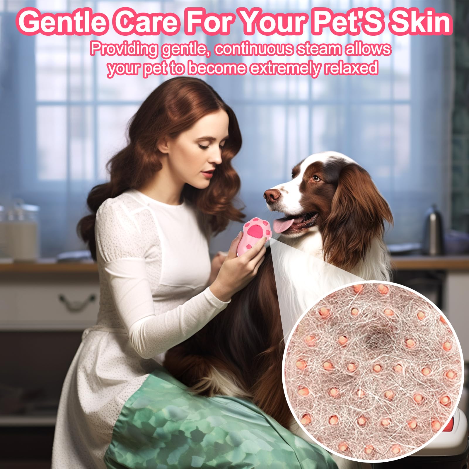 Foto 5 | Cepillo De Aseo Para Mascotas Mity Rain Pink Paws, Autolimpiante, Con Vapor - Venta Internacional.