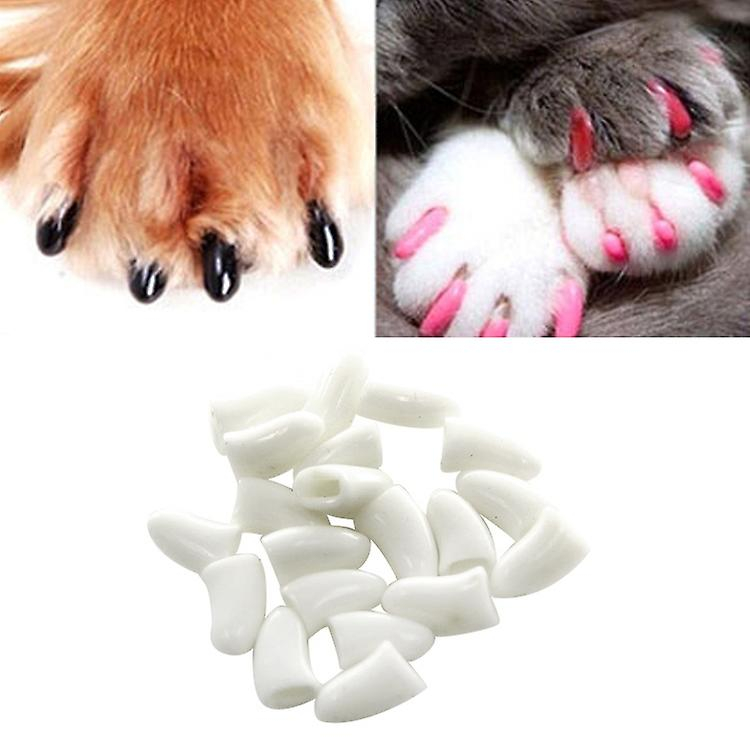 Foto 2 pulgar | Gorros De Uñas Para Gatos Sanlin Beans Silicone Soft, 20 Unidades, Talla S, Blancos - Venta Internacional.