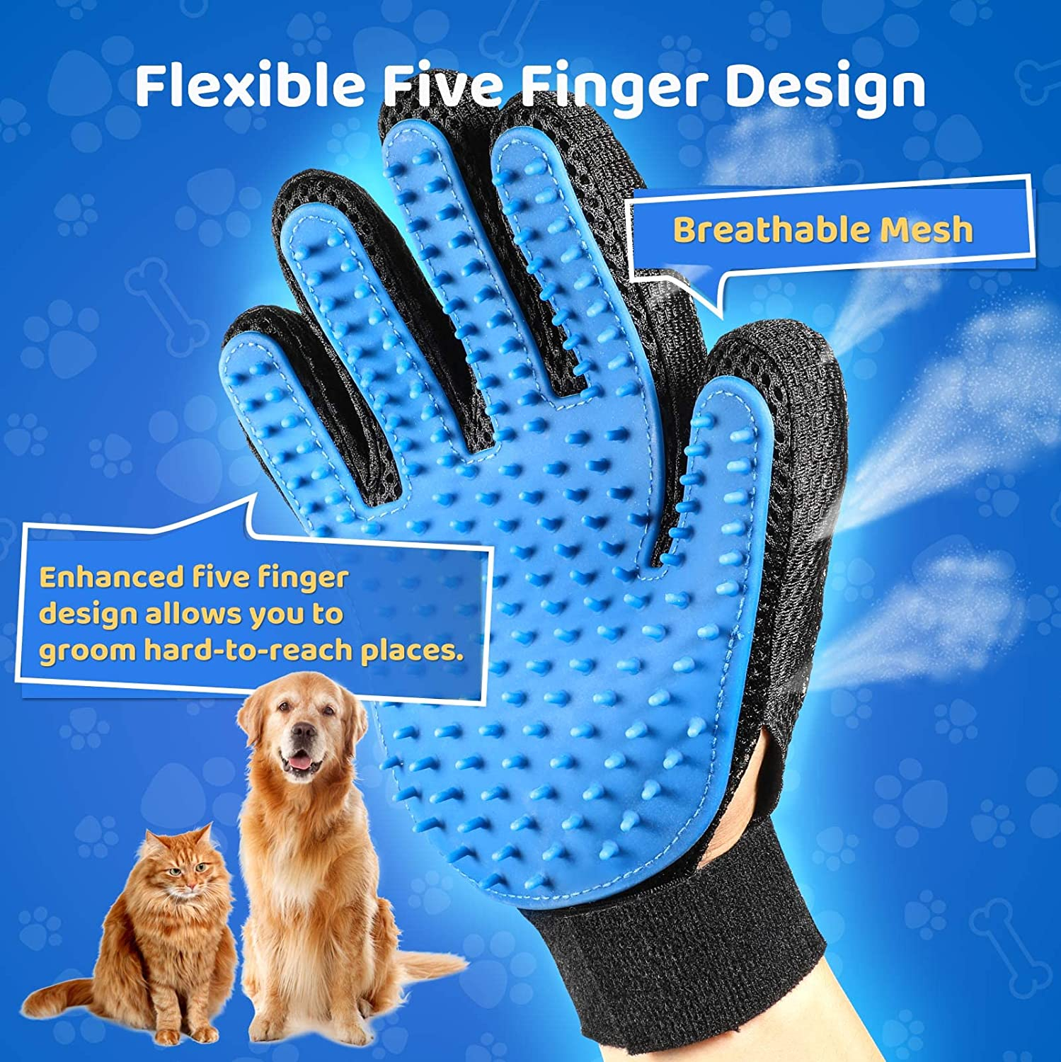 Foto 6 pulgar | Guante Removedor De Pelo Para Mascotas Jieyou Gentle Grooming Para Perros Y Gatos - Venta Internacional.