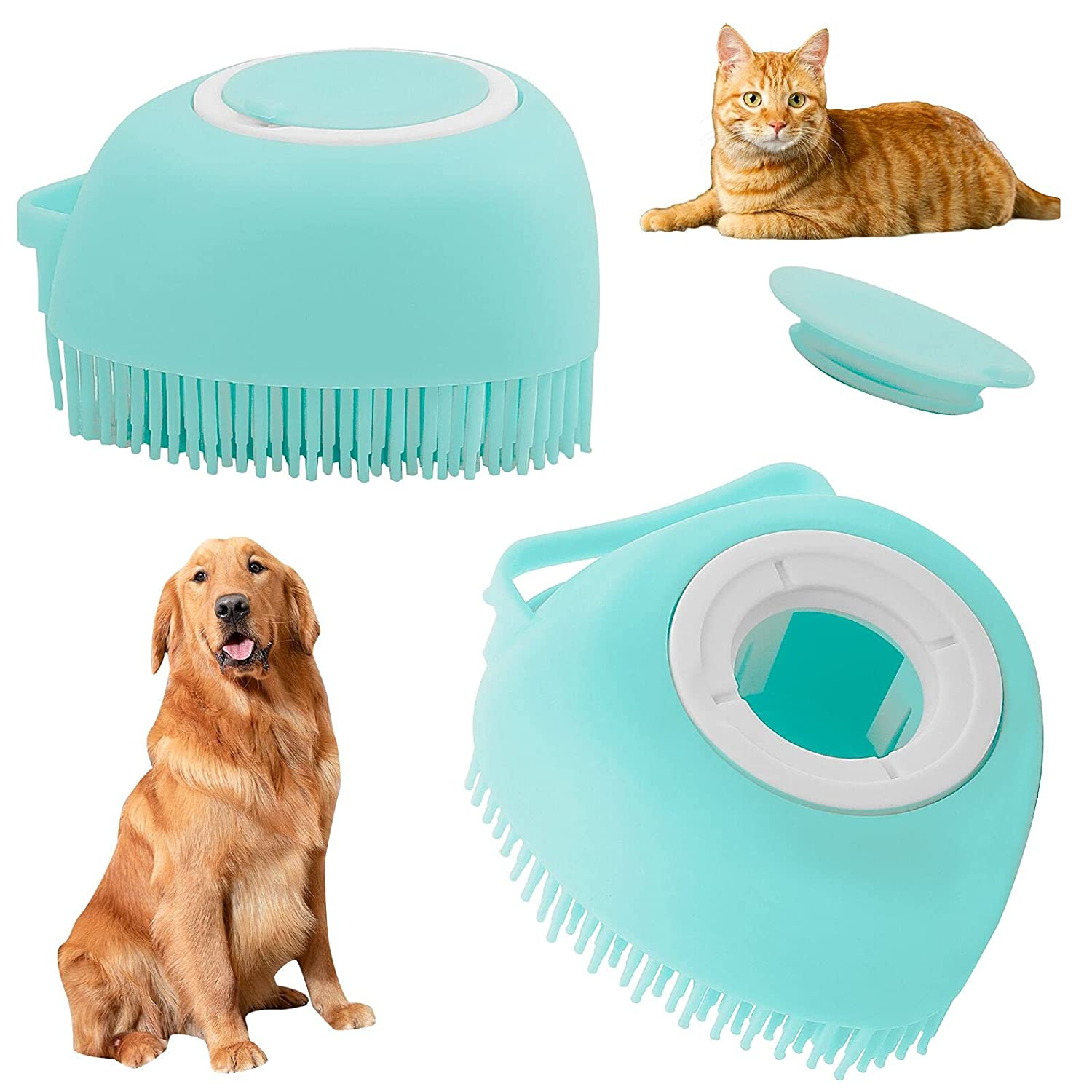 Foto 2 pulgar | Cepillo De Baño Para Perros Jieyou De Goma De Silicona Para Perros Y Gatos - Venta Internacional.