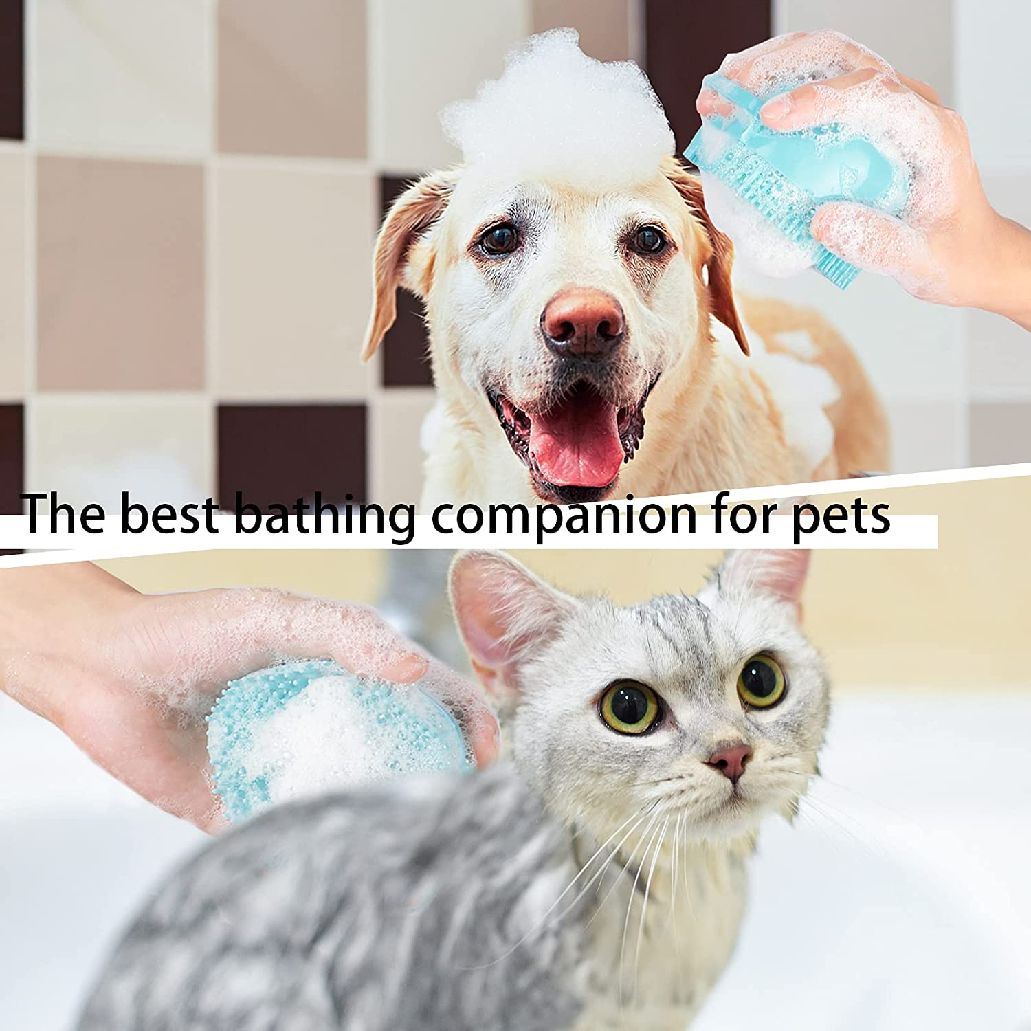 Foto 5 pulgar | Cepillo De Baño Para Perros Jieyou De Goma De Silicona Para Perros Y Gatos - Venta Internacional.