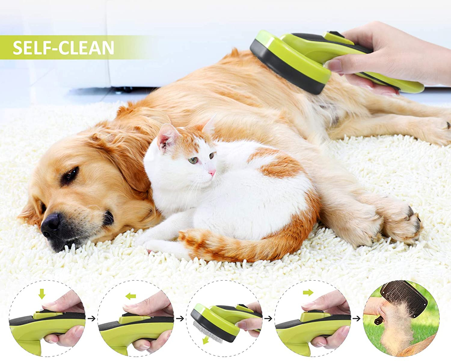 Foto 6 pulgar | Slicker Brush Jieyou, Autolimpiante, Para Perros Y Gatos - Venta Internacional.