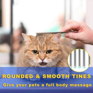 Foto 6 | Peines Para Perros Y Gatos, Paquete De 2 Dientes De Acero Inoxidable Jieyou - Venta Internacional.