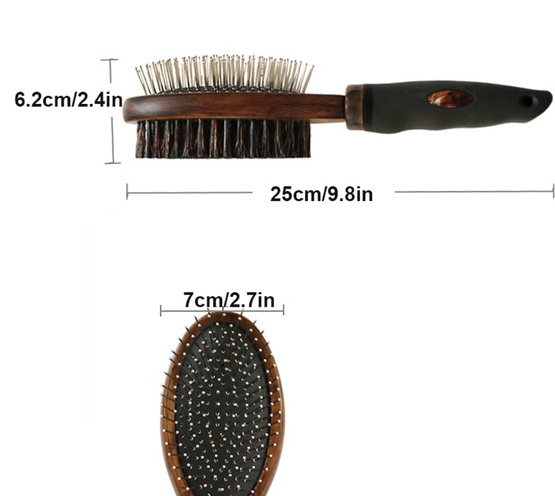 Cepillo De Aseo Para Perros De Doble Cara, De Madera Ecológica - Venta Internacional.