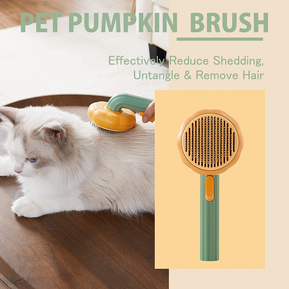 Foto 5 pulgar | Slicker Brush Jieyou Pet Pumpkin, Autolimpiante, Para Perros Y Gatos - Venta Internacional.