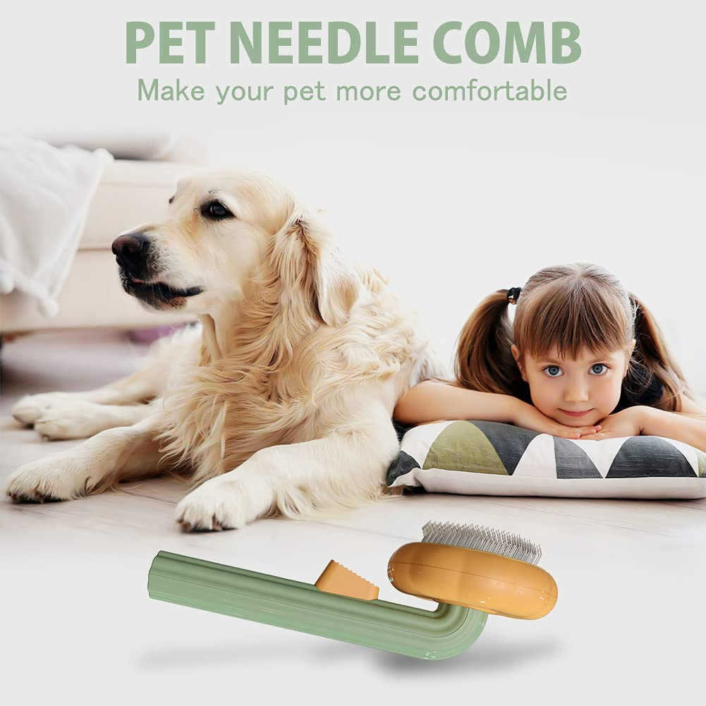 Foto 7 | Slicker Brush Jieyou Pet Pumpkin, Autolimpiante, Para Perros Y Gatos - Venta Internacional.