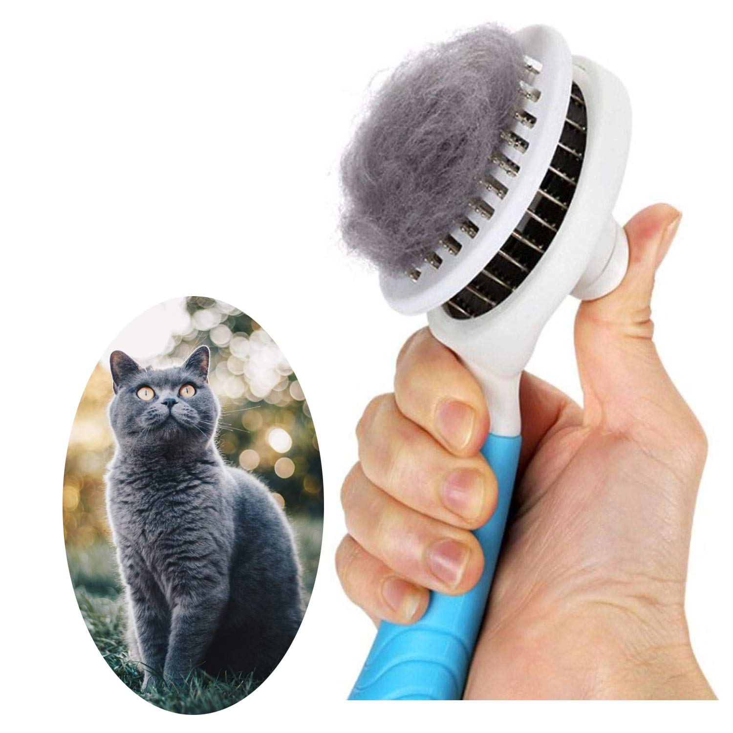 Foto 4 pulgar | Cepillo De Aseo Jieyou, Autolimpiante, Para Gatos, Color Azul - Venta Internacional.