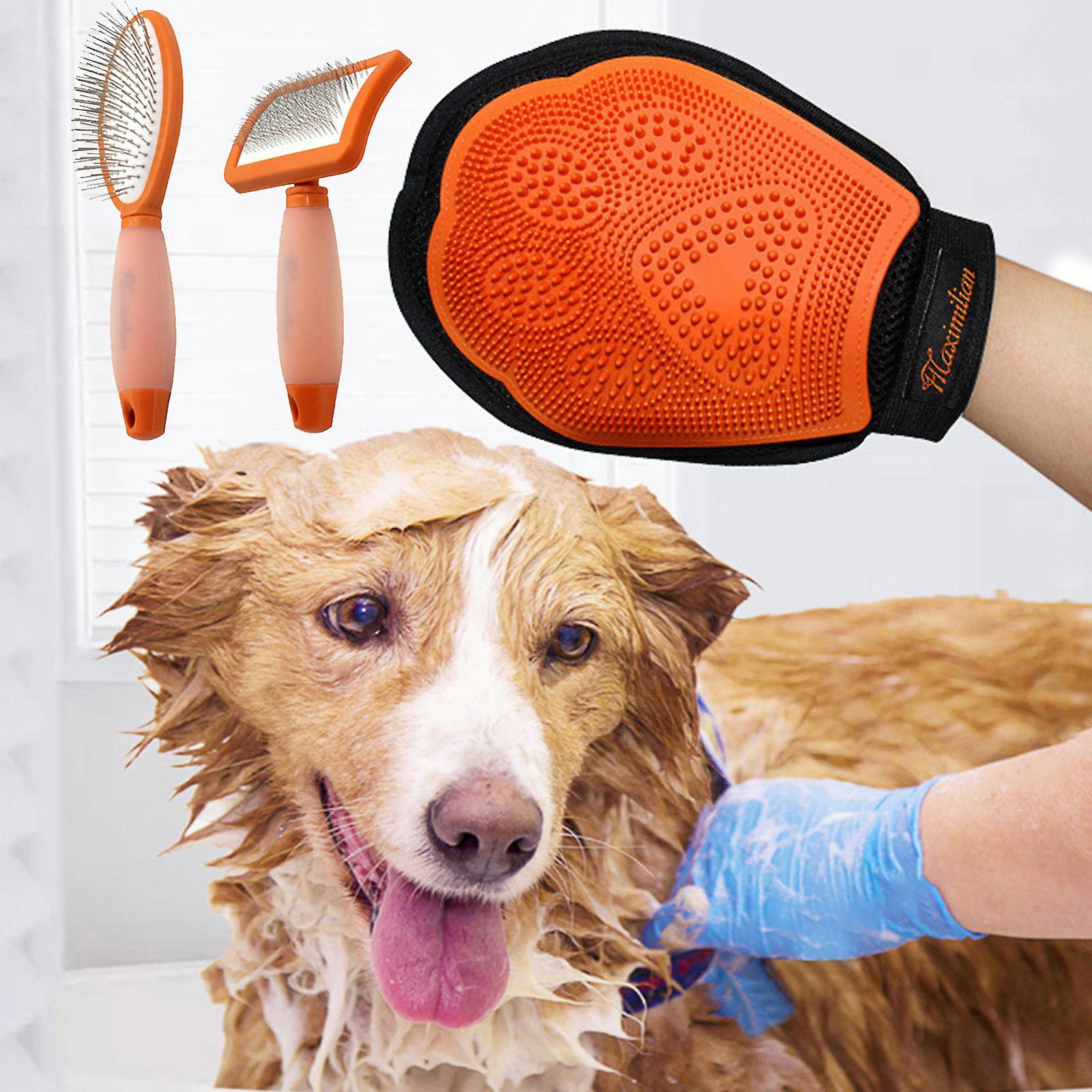 Set De Aseo Para Mascotas Huoguo: Champú, Peine De Masaje Y Guantes - Venta Internacional.