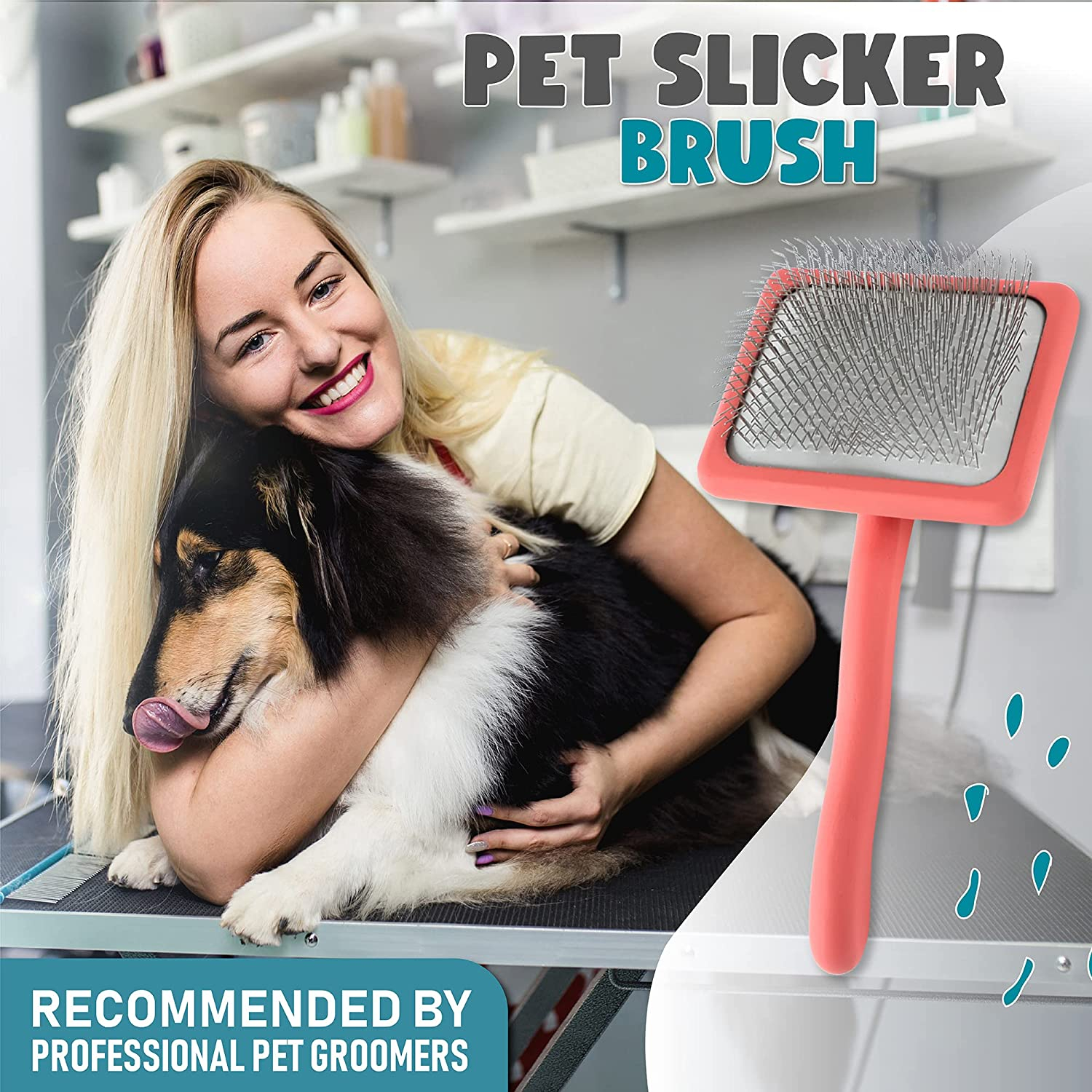 Foto 3 pulgar | Pet Slicker Cepillo Jieyou Con Suave Masaje Y Aseo - Venta Internacional.