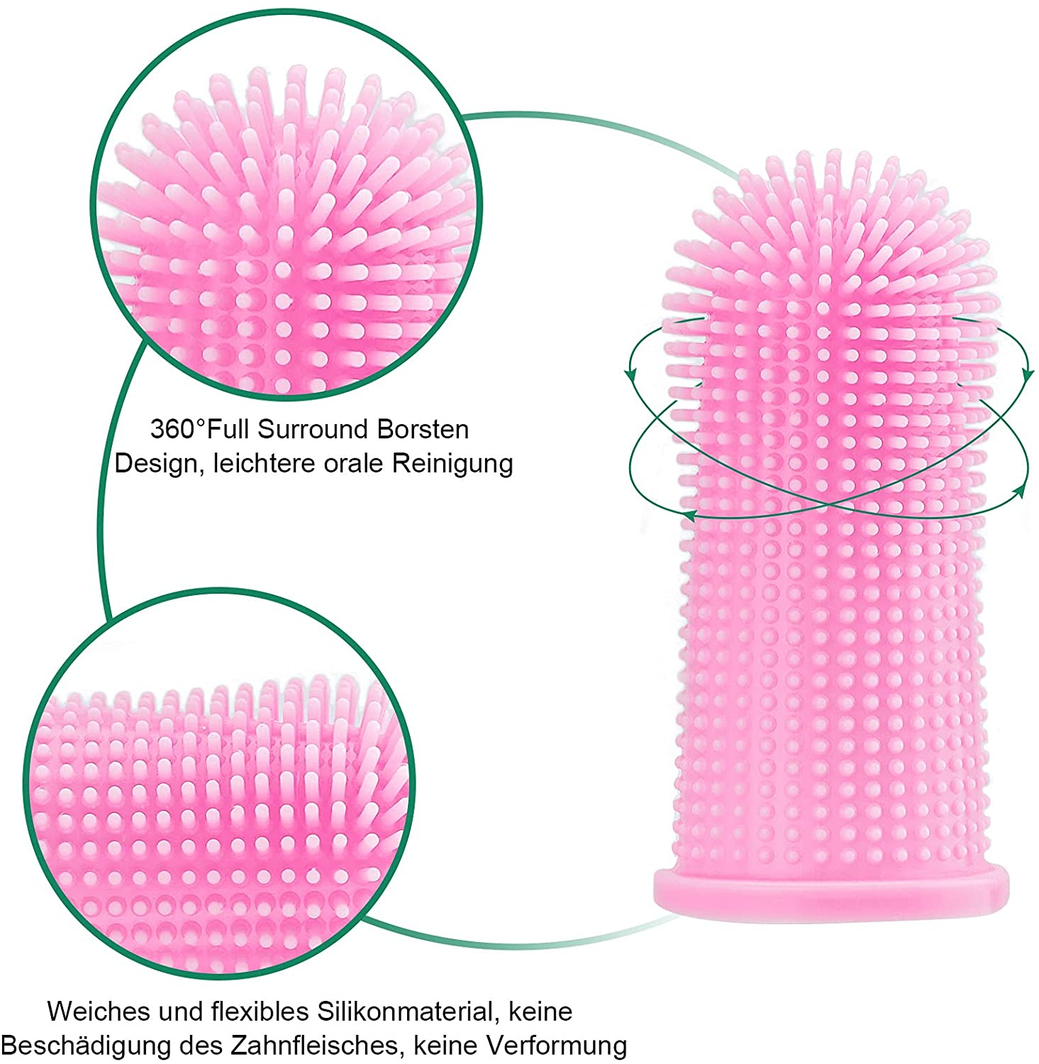 Foto 4 pulgar | Cepillo De Dientes Para Perros Jieyou Soft Finger, Juego De 3 - Venta Internacional.