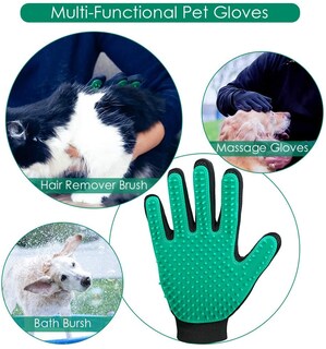 Foto 4 | Guantes Depiladores Para Mascotas Jieyou Con 255 Puntas Para Perros Y Gatos - Venta Internacional.