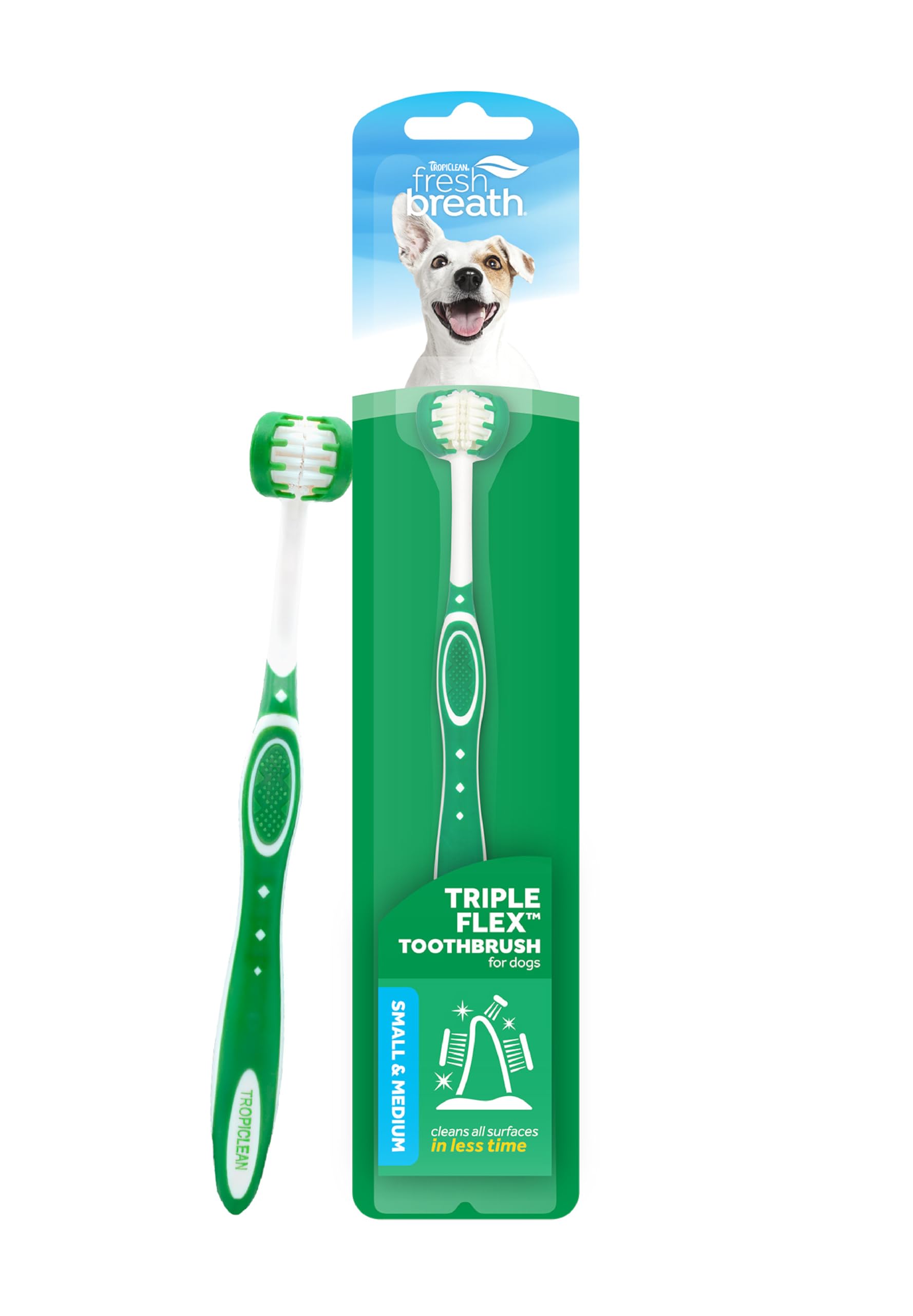 Cepillo De Dientes Tropiclean Fresh Breath Tripleflex Para Perros - Venta Internacional.