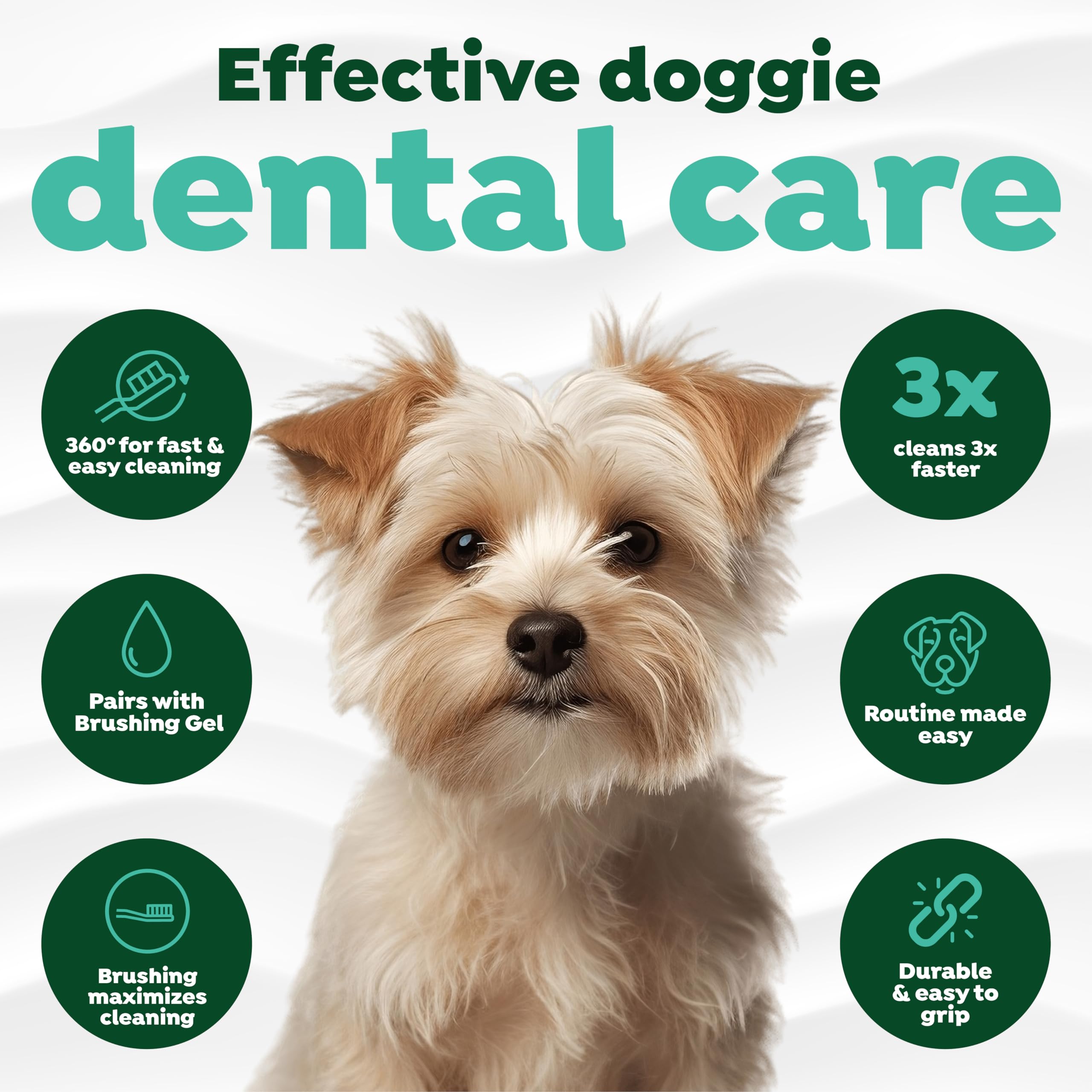 Foto 5 pulgar | Cepillo De Dientes Tropiclean Fresh Breath Tripleflex Para Perros - Venta Internacional.