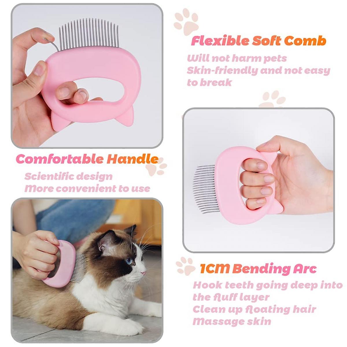 Foto 4 pulgar | Pet Comb Huoguo, Diseño De Masaje 2 En 1 Para Perros Y Gatos - Venta Internacional.