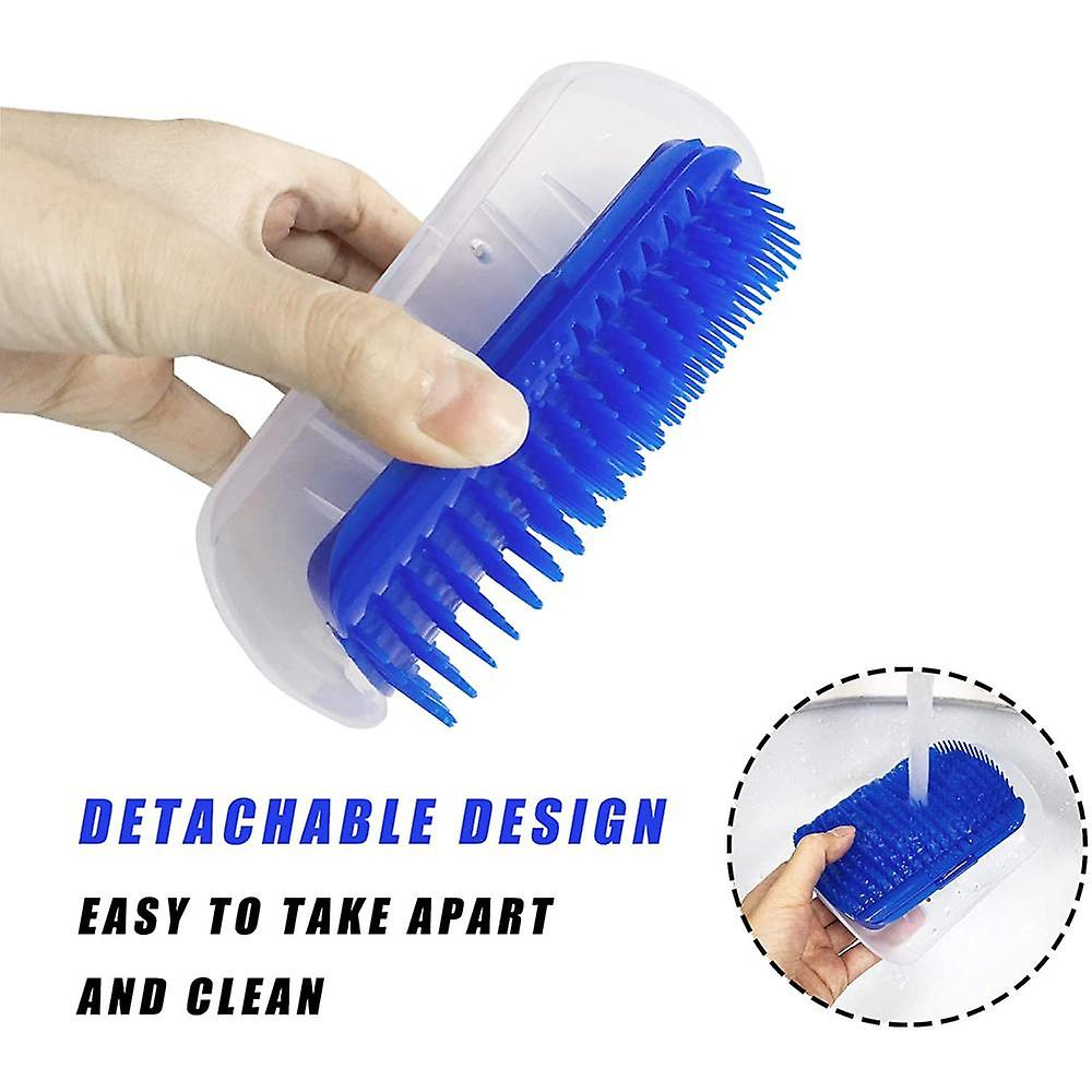 Foto 3 pulgar | Juego De 2 Cepillos De Aseo Para Gatos Con Rascador Facial De Gato, Color Azul - Venta Internacional.