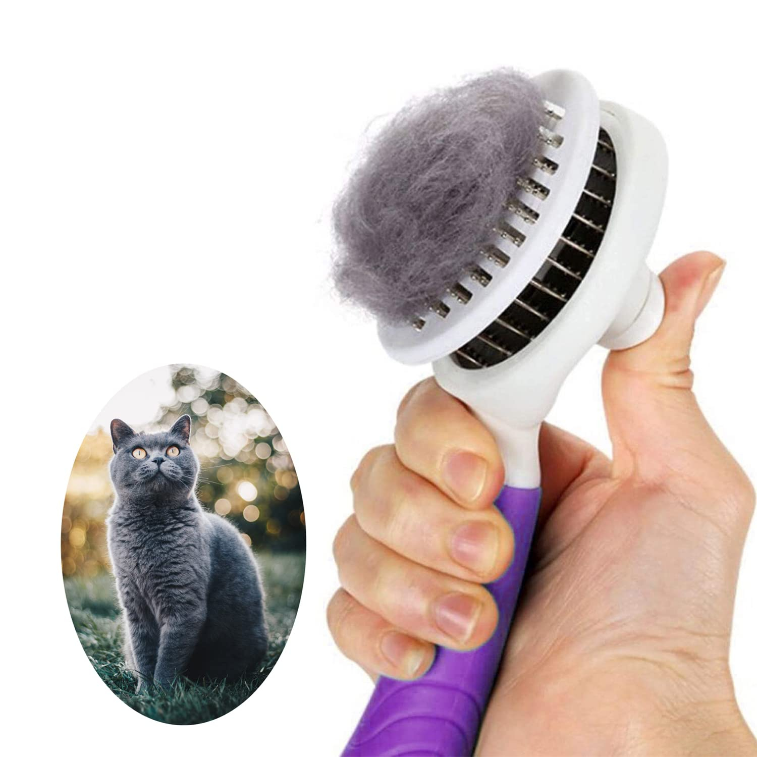 Foto 2 pulgar | Cepillo De Aseo Jieyou, Autolimpiante, Para Gatos, Color Morado - Venta Internacional.